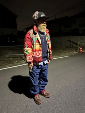 「UNDERCOVER（アンダーカバー）のアイテム」を使った、ヒゲヒゲヒゲさん（メンズ・170cm）の冬コーディネート