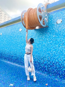 「PULL&BEAR（プルアンドベア）のアイテム（パンツ）」を使った、my_chungさん（レディース・168cm）の夏コーディネート