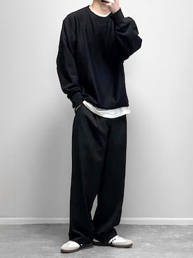 「UNIQLO（ユニクロ）のアイテム（スラックス）」を使った、gakuさん（メンズ・173cm）の春コーディネート