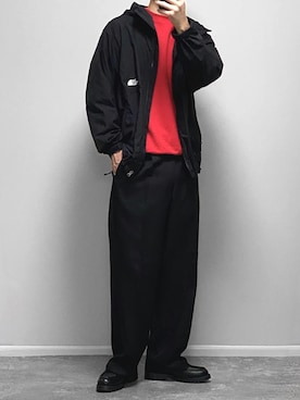 「UNIQLO（ユニクロ）のアイテム（スラックス）」を使った、gakuさん（メンズ・173cm）の秋コーディネート