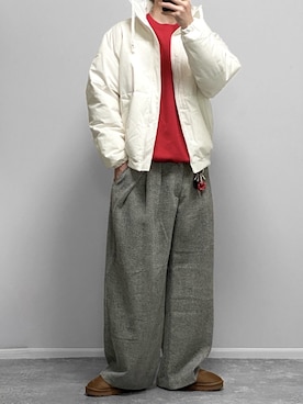 「アイテム（アンダーウェア）」を使った、gakuさん（メンズ・173cm）の冬コーディネート