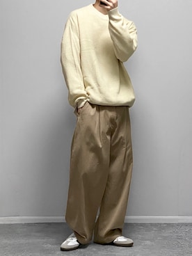 「FREAK'S STORE（フリークスストア）のアイテム（ニット/セーター）」を使った、gakuさん（メンズ・173cm）の秋コーディネート