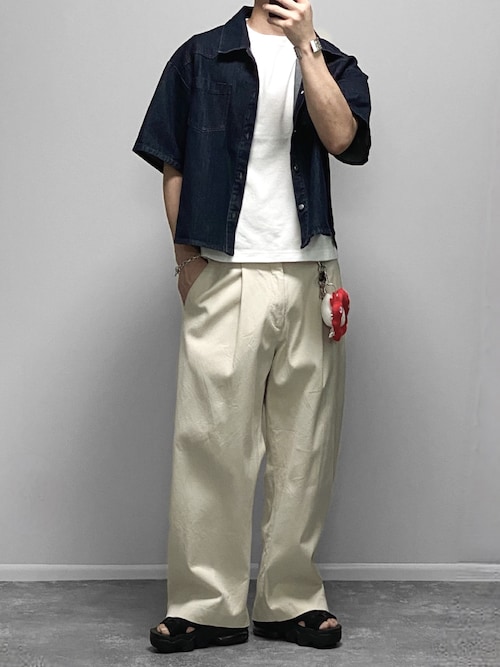 HARD GABA LOOSE FIT TROUSERS