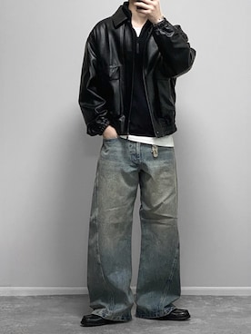 「agnes b.（アニエスベー）のアイテム」を使った、gakuさん（メンズ・173cm）の冬コーディネート