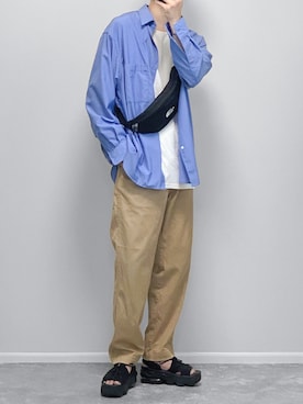 「アイテム（ボディバッグ/ウエストポーチ）」を使った、gakuさん（メンズ・173cm）の夏コーディネート