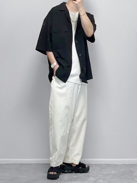 「上下GU」｜gakuさん（メンズ・173cm）の夏コーディネート