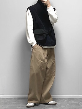 「長袖」｜「アイテム（ブルゾン）」を使った、gakuさん（メンズ・173cm）の秋コーディネート
