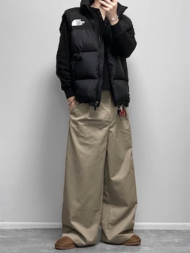 「アイテム（チノパンツ）」を使った、gakuさん（メンズ・173cm）の秋コーディネート