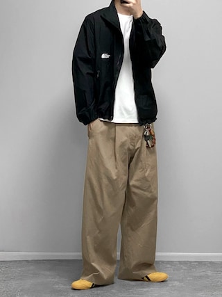「WYM LIDNM(ウィム バイ リドム)のHARD GABA LOOSE FIT TROUSERS(その他パンツ)」を使った、gakuさん(メンズ・173cm)の秋コーディネート