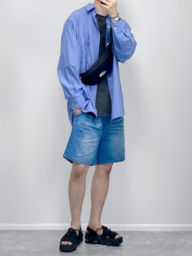 「jiggys shop（ジギーズショップ）のアイテム」を使った、gakuさん（メンズ・173cm）の夏コーディネート