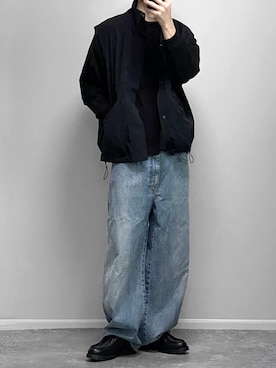 「WYM LIDNM（ウィム バイ リドム）のアイテム（ブルゾン）」を使った、gakuさん（骨格ウェーブ・メンズ・173cm）の秋コーディネート