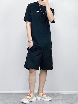 「welleg（ウェレッグ）のアイテム（ソックス/靴下）」を使った、gakuさん（メンズ・173cm）の夏コーディネート