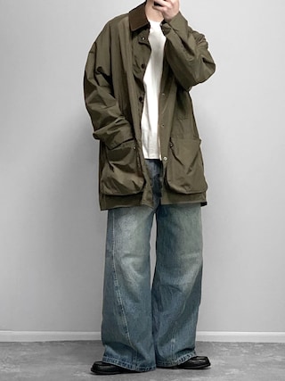 「無印良品(ムジルシリョウヒン)の紳士 天竺編みクルーネック長袖Tシャツ(Tシャツ/カットソー)」を使った、gakuさん(メンズ・173cm)の春コーディネート