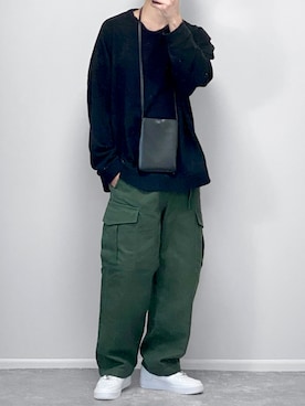 「GU（ジーユー）のアイテム（スウェット）」を使った、gakuさん（メンズ・173cm）の春コーディネート