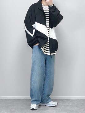 「バスクシャツ」｜「アイテム（ブルゾン）」を使った、gakuさん（メンズ・173cm）の春コーディネート