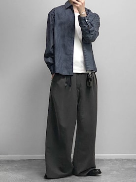 「無印良品（ムジルシリョウヒン）のアイテム」を使った、gakuさん（メンズ・173cm）の夏コーディネート