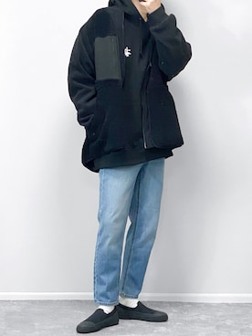 「SLACK FOOTWEAR（スラックフットウェア）のアイテム（スリッポン）」を使った、gakuさん（メンズ・173cm）の冬コーディネート