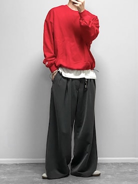 「アイテム（アンダーウェア）」を使った、gakuさん（メンズ・173cm）の秋コーディネート