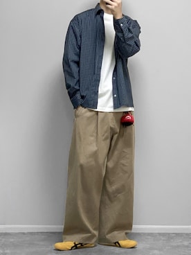 「212 KITCHEN STORE(トゥワントゥキッチンストア)のアイテム」を使った、gakuさん(メンズ・173cm)の夏コーディネート