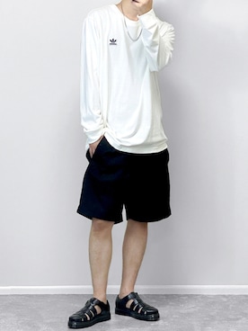 「URBAN RESEARCH Sonny Label（アーバンリサーチサニーレーベル）のアイテム（サンダル）」を使った、gakuさん（メンズ・173cm）の夏コーディネート
