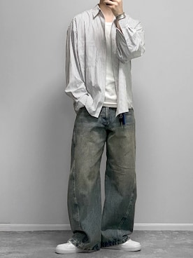 「GU（ジーユー）のアイテム（アクセサリー）」を使った、gakuさん（メンズ・173cm）の夏コーディネート