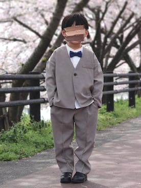 「MAKE YOUR DAY（メイクユアデイ）のアイテム」を使った、gakuさん（メンズ・120cm）の春コーディネート