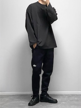 「WYM LIDNM（ウィム バイ リドム）のアイテム（Tシャツ/カットソー）」を使った、gakuさん（骨格ウェーブ・メンズ・173cm）の春コーディネート