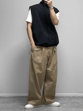 「WYM LIDNM（ウィム バイ リドム）のアイテム（ブルゾン）」を使った、gakuさん（メンズ・173cm）の春コーディネート