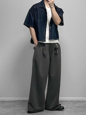 「無印良品（ムジルシリョウヒン）のアイテム」を使った、gakuさん（メンズ・173cm）の夏コーディネート