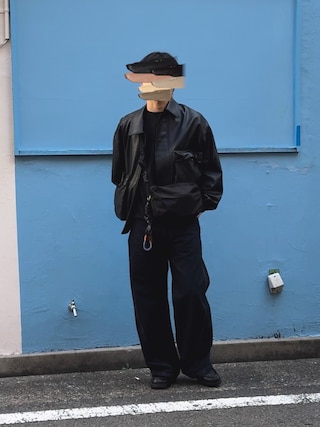 「WYM LIDNM(ウィム バイ リドム)のARTIFICIAL GRAIN SHORT BLOUSON(ブルゾン)」を使った、gakuさん(メンズ・173cm)の春コーディネート