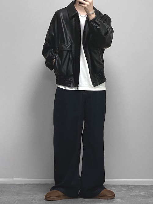 セール】wide baggy slub denim pants/ワイドバギースラブデニムパンツ
