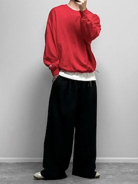 「アイテム（アンダーウェア）」を使った、gakuさん（メンズ・173cm）の秋コーディネート