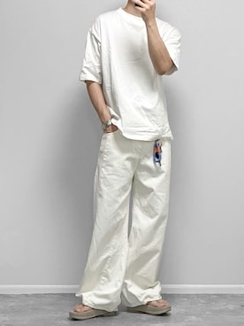 「GU（ジーユー）のアイテム（アクセサリー）」を使った、gakuさん（メンズ・173cm）の夏コーディネート