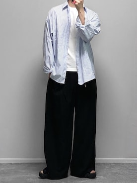 「SINSS（シンス）のアイテム」を使った、gakuさん（メンズ・173cm）の夏コーディネート
