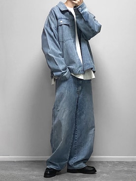 「RUUBON（ルーボン）のアイテム（デニムジャケット）」を使った、gakuさん（メンズ・173cm）の秋コーディネート