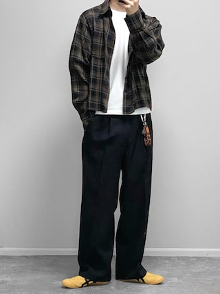 「Onitsuka Tiger（オニツカタイガー）のMEXICO 66 SLIP-ON / メキシコ 66 スリッポン（スリッポン）」を使った、gakuさん（メンズ・173cm）の夏コーディネート