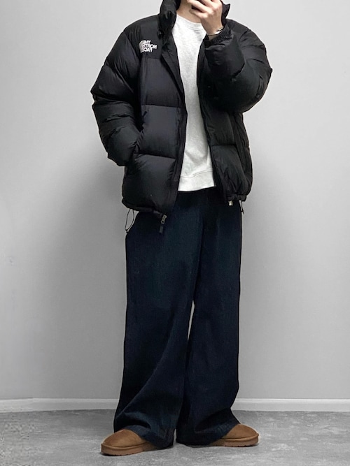 セール】wide baggy slub denim pants/ワイドバギースラブデニムパンツ
