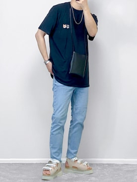 「MAISON KITSUNE」｜「アイテム（その他）」を使った、gakuさん（メンズ・173cm）の夏コーディネート