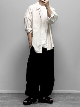 「アイテム（カーゴパンツ）」を使った、gakuさん（骨格ウェーブ・メンズ・173cm）の夏コーディネート