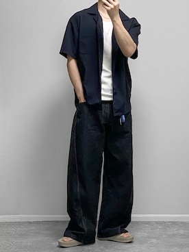 「アイテム（アンダーウェア）」を使った、gakuさん（メンズ・173cm）の夏コーディネート