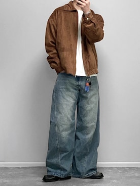 「アイテム（ブルゾン）」を使った、gakuさん（メンズ・173cm）の春コーディネート