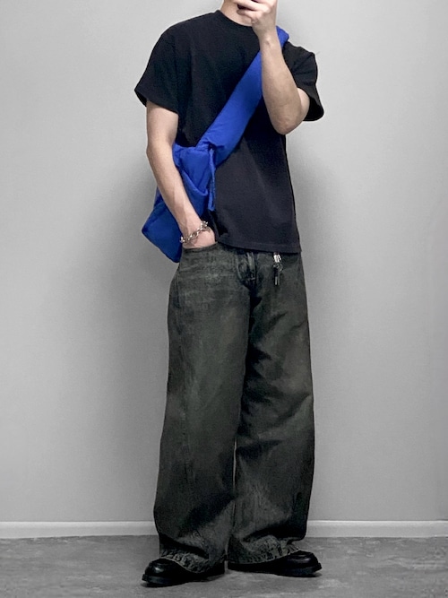 vintage design gradation relax fit T shirt（Tシャツ