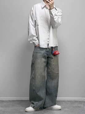「Regen Glanz（レーゲングランツ）のアイテム」を使った、gakuさん（メンズ・173cm）の夏コーディネート