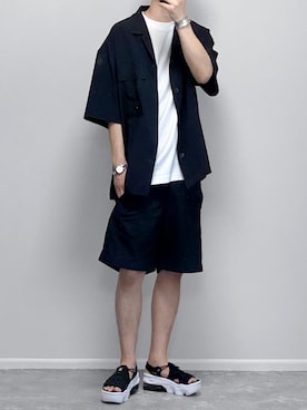 「UNIQLO（ユニクロ）のアイテム（パンツ）」を使った、gakuさん（メンズ・173cm）の夏コーディネート