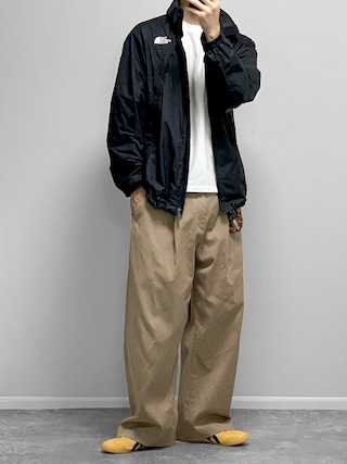 「WYM LIDNM(ウィム バイ リドム)のHARD GABA LOOSE FIT TROUSERS(その他パンツ)」を使った、gakuさん(メンズ・173cm)の秋コーディネート