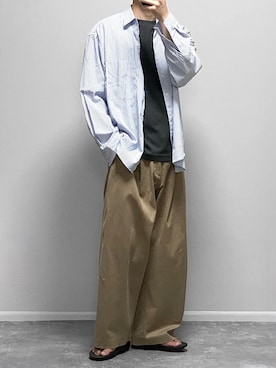 「OOFOS（ウーフォス）のアイテム（シューズ）」を使った、gakuさん（メンズ・173cm）の夏コーディネート