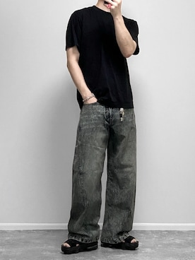 「アイテム（サンダル）」を使った、gakuさん（骨格ウェーブ・メンズ・173cm）の夏コーディネート