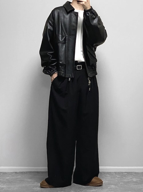 セール】TCディープタックストレートワイドパンツ（チノパンツ）｜EMMA