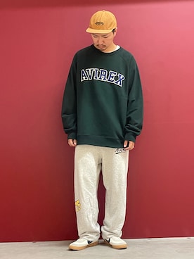 「AVIREX（アヴィレックス）のアイテム（キャップ）」を使った、Kenichiさん（メンズ・177cm）の秋コーディネート