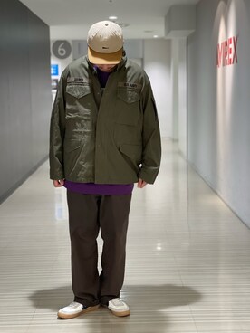 「M-65」｜「アイテム（ブルゾン）」を使った、Kenichiさん（メンズ・177cm）の冬コーディネート